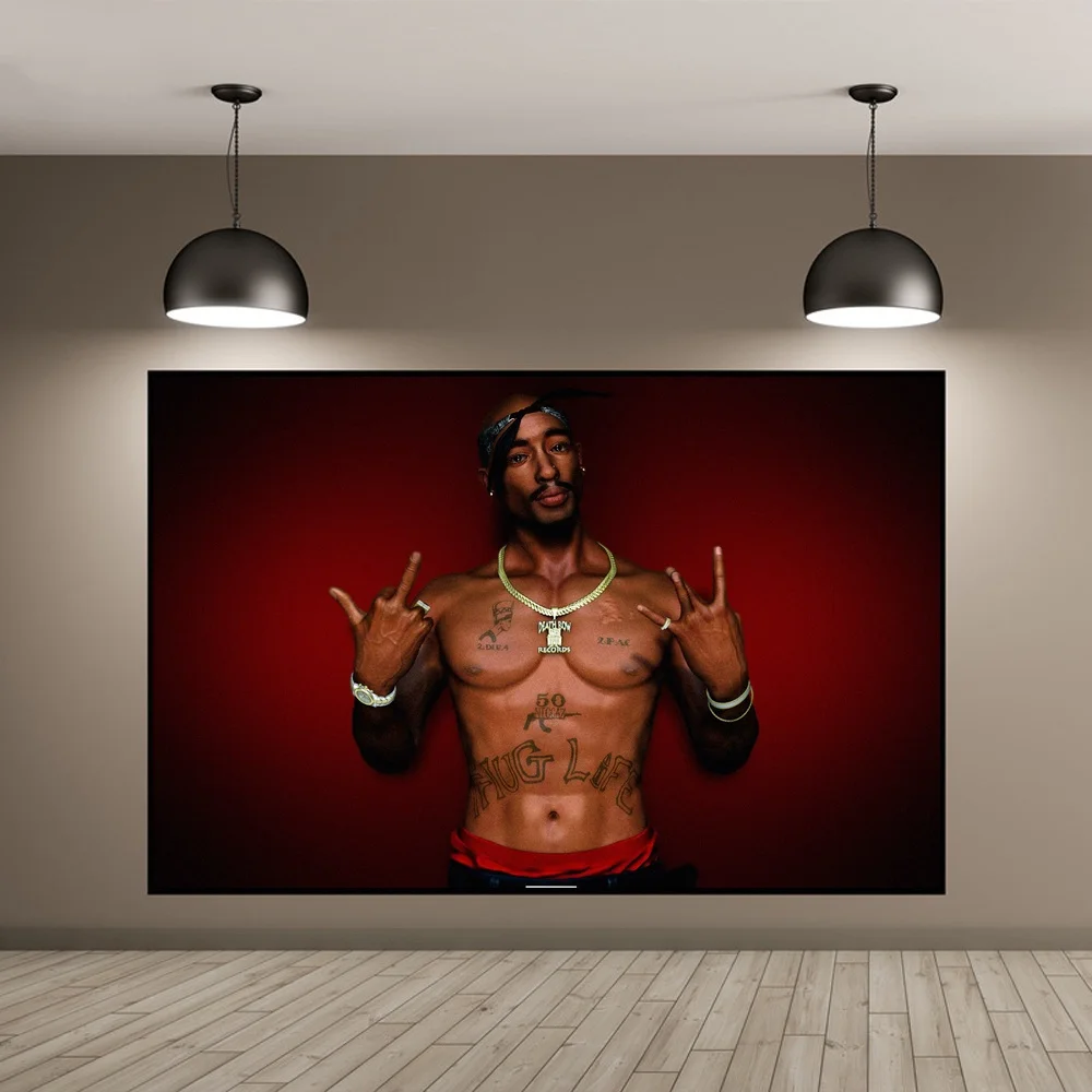 

Tupac Shakur 2Pac Hip Hop Rapper Art Canvas Poster Wall Picture for Living Room No Frame