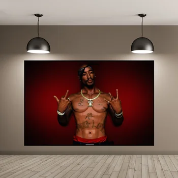 

Tupac Shakur 2Pac Hip Hop Rapper Art Canvas Poster Wall Picture for Living Room No Frame