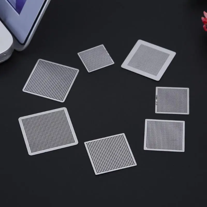 27 шт. BGA трафареты универсальные прямые шаблон для SMT SMD Chip Rpair Au11 Прямая поставка |