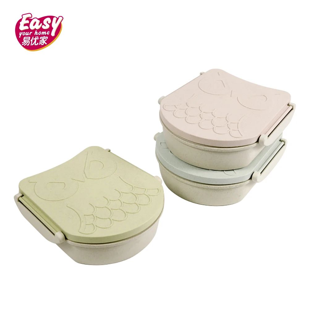 

Cute Owl Lunch Box For Kids Leakproof Microwave Portable Wheat Straw Bento Box Food Storage Container Children School Lunch Box