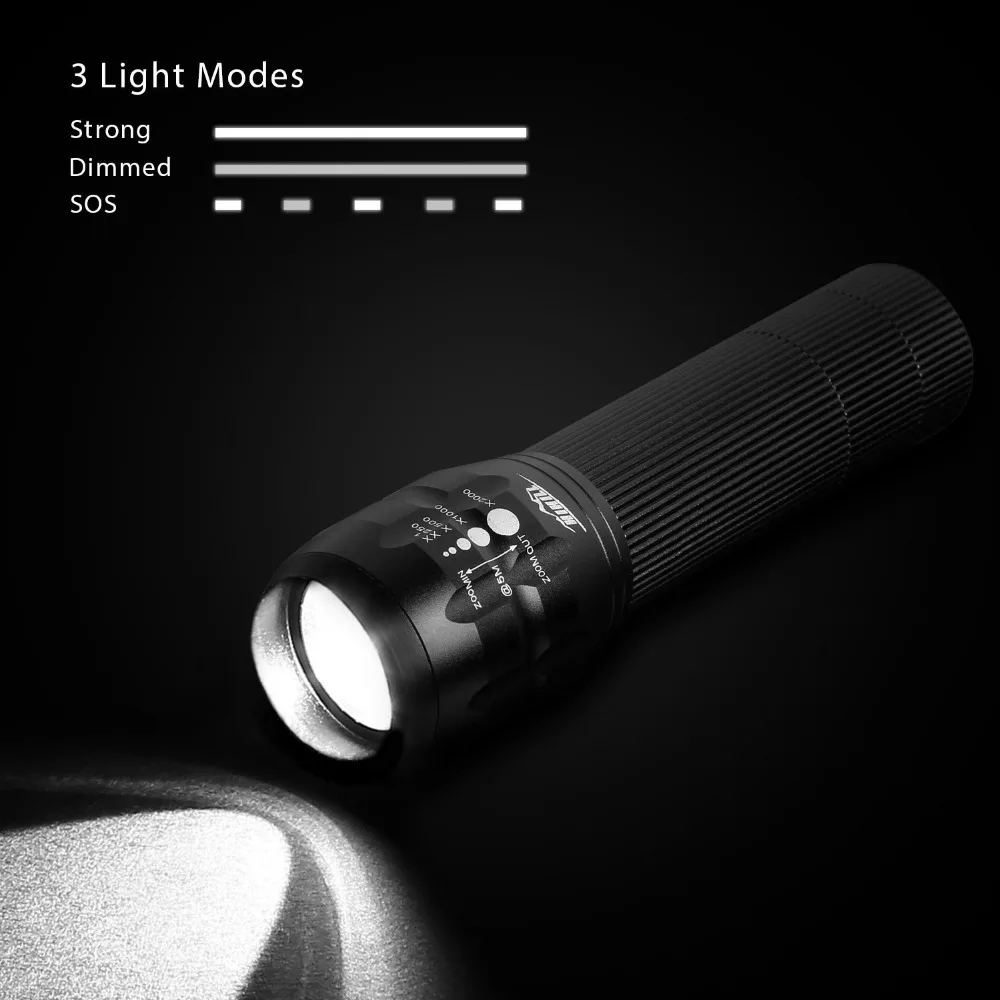 Perfect MTB Cycling Light Headlight & Taillight Set For Bicycle Flashlight Front Torch+Rear Lamp Waterproof Bright Q5 Bike Accessories 2
