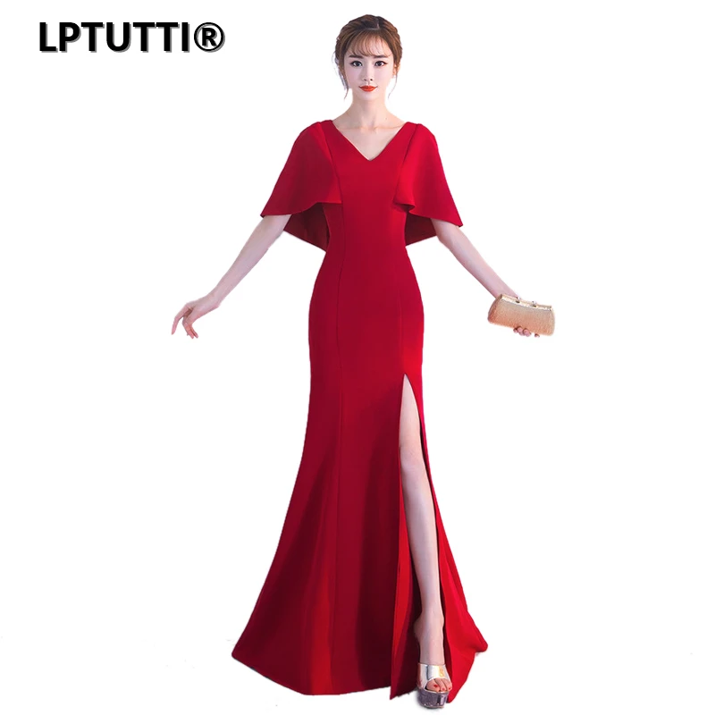 

LPTUTTI Chiffon New For Women Elegant Gown Date Ceremony Party Prom Formal Gala Luxury Long Evening Dress A01