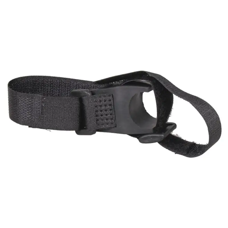 Discount Bicycle Flashlight Clip Holder Torch Light Mount Base with Adhesive Strap Black Drop Shipping 1