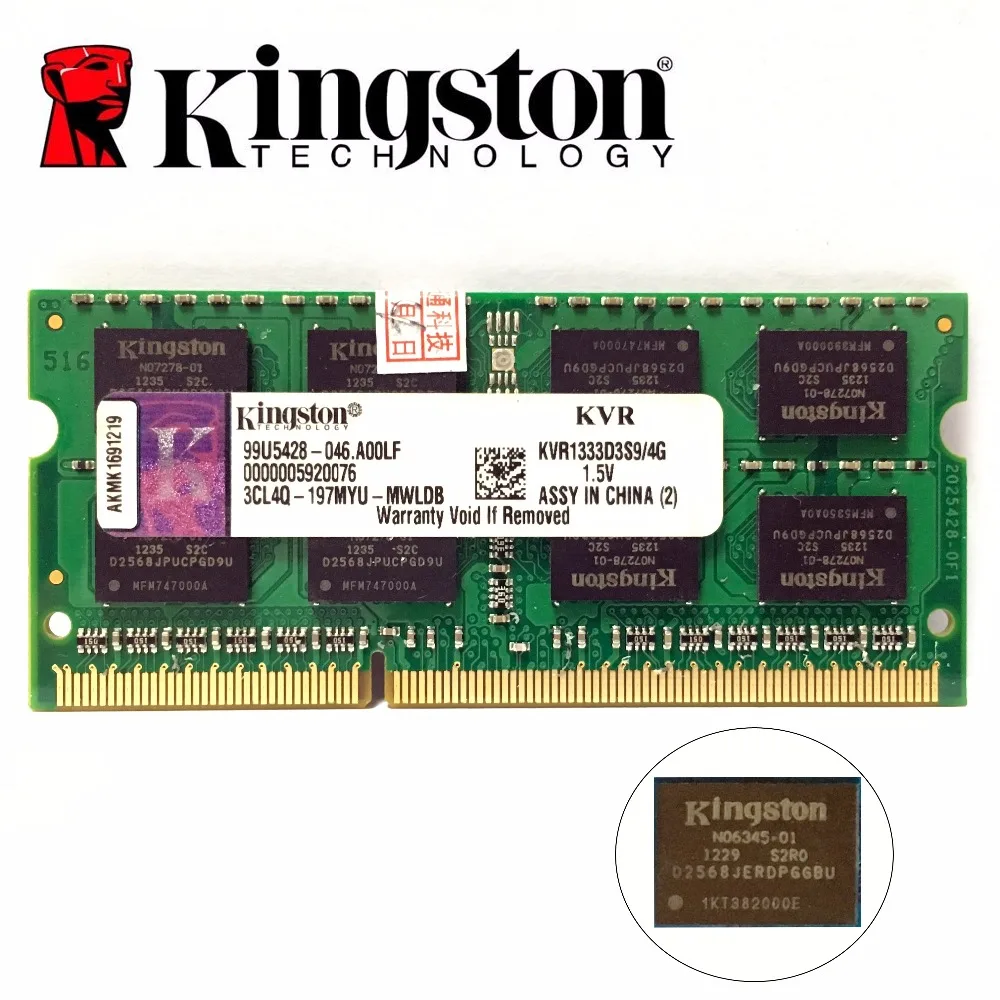 Модуль оперативной памяти Kingston для ноутбука чипсет ОЗУ 1 Гб 2 ГБ 8 4 4G PC3 DDR3 1333 1600 МГц
