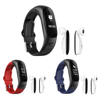 

V08 Smart Bracelet Bluetooth Headset Blood Pressure Heart Rate Monitor Pedometer Fitness Tracker Wristband for Android for IOS