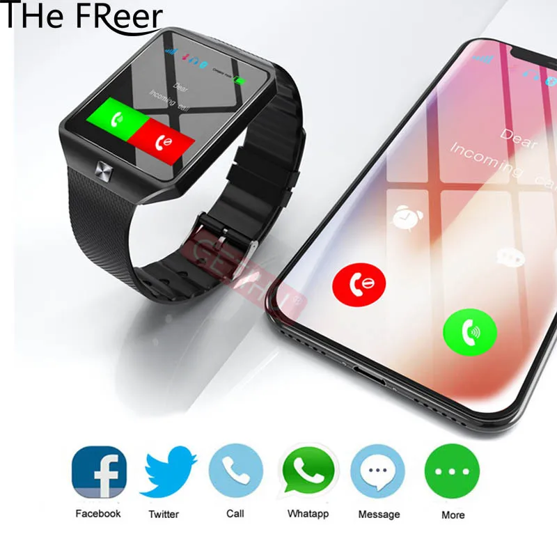 

Smart Watch Clock With SIM Card Slot Push Message Bluetooth Connectivity for Android Phone Camera DZ09 Smartwatch Men Watch