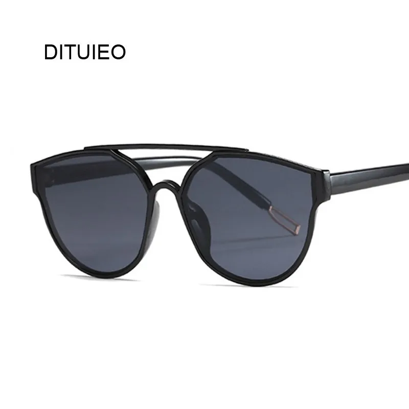 

Fashion Brand Cat Eye Sunglasses Women Twin-Beams Sun Glasses Female Retro Coating Mirror Glasses Flat Panel Lens