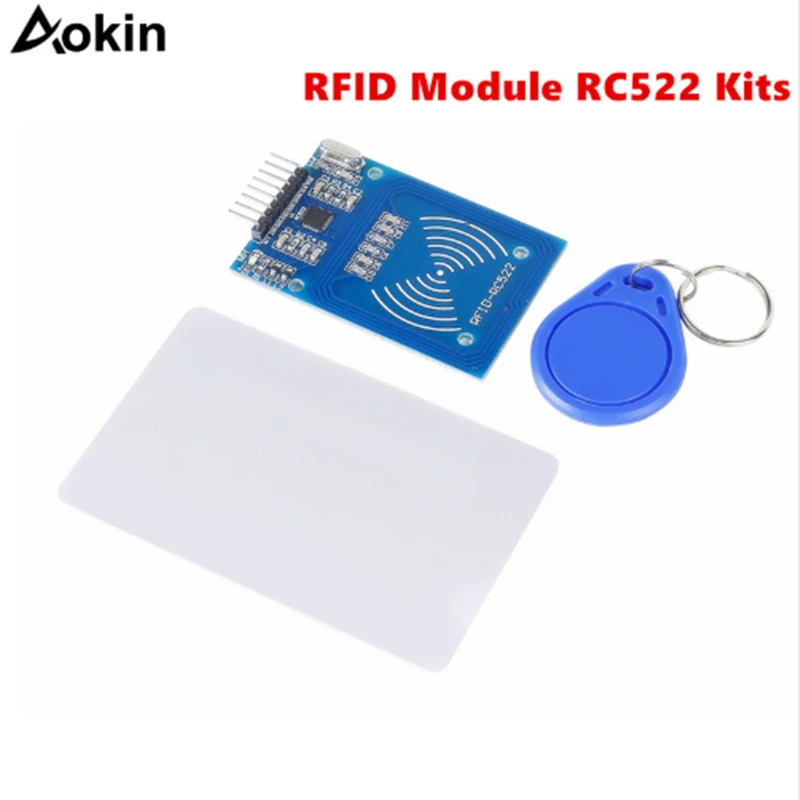 

Aokin RFID Module RC522 Kits 13.56 Mhz 6cm With Tags SPI Write & Read For Arduino Diy Kit