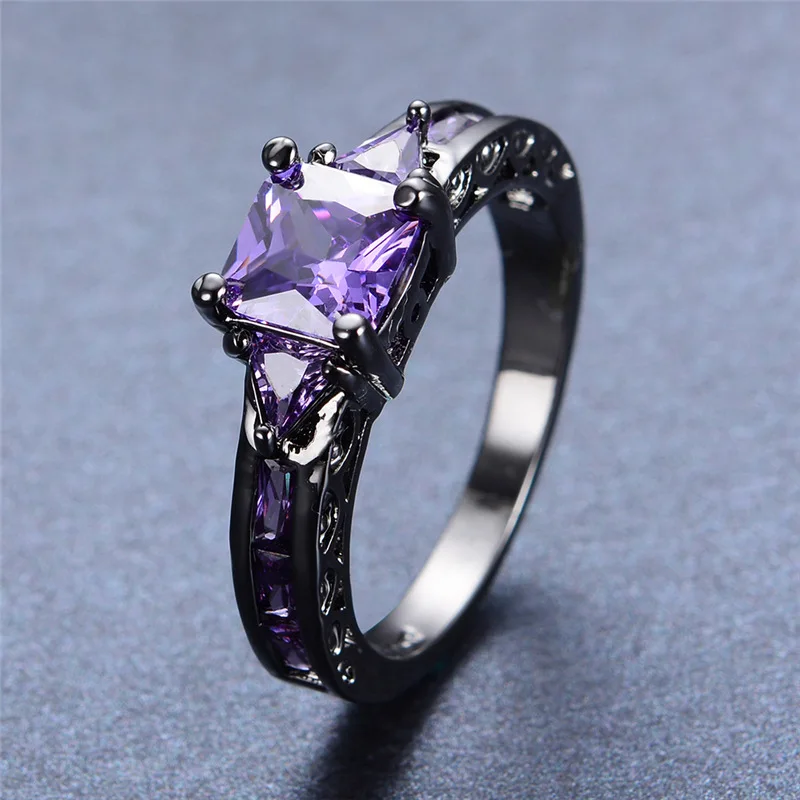 14 K многоцветное кольцо с сапфиром Anillos De Amethyst Bizuteria Bague Etoile Obsidian диамантами хип хоп
