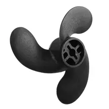 309-64107-0 hélice Marine 7.4x5.7 pour Nissan Tohatsu Evinrude Johnson 2.5-3.5HP noir 3 lames matière plastique Composite