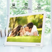 Andoer 17," 1920*1080 FHD цифровая фоторамка Поддержка MP3/фото/1080 P видео плеер с настенным монтажным кронштейном 8 Гб карта