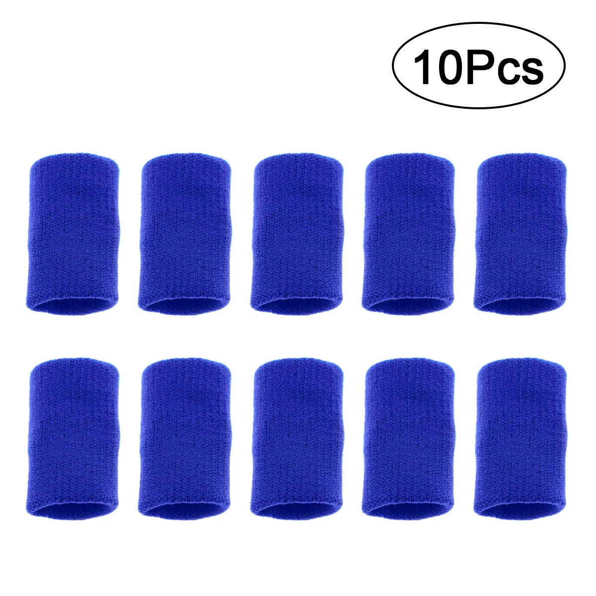 

10 Pcs Blue Volleyball Finger Cover Sweatband Stretchy Wrap Finger Sleeve Arthritis Support Sports Volleyball Finger Protection