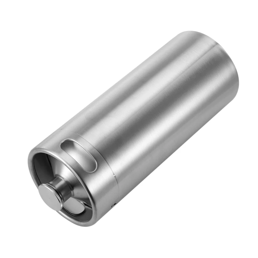 

Stainless Steel 4L Premium Homebrew Growler Mini Keg Beer Growler Leak Proof Top Lid Beer Bottle Home Brewing Making Bar Tool