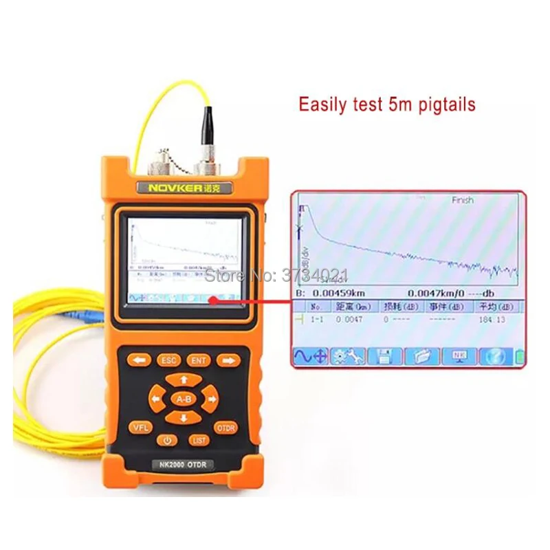 Портативный мини OTDR Ftth NK2000 1310/1550nm 30/28dB интегрированный VFL сенсорный Экран