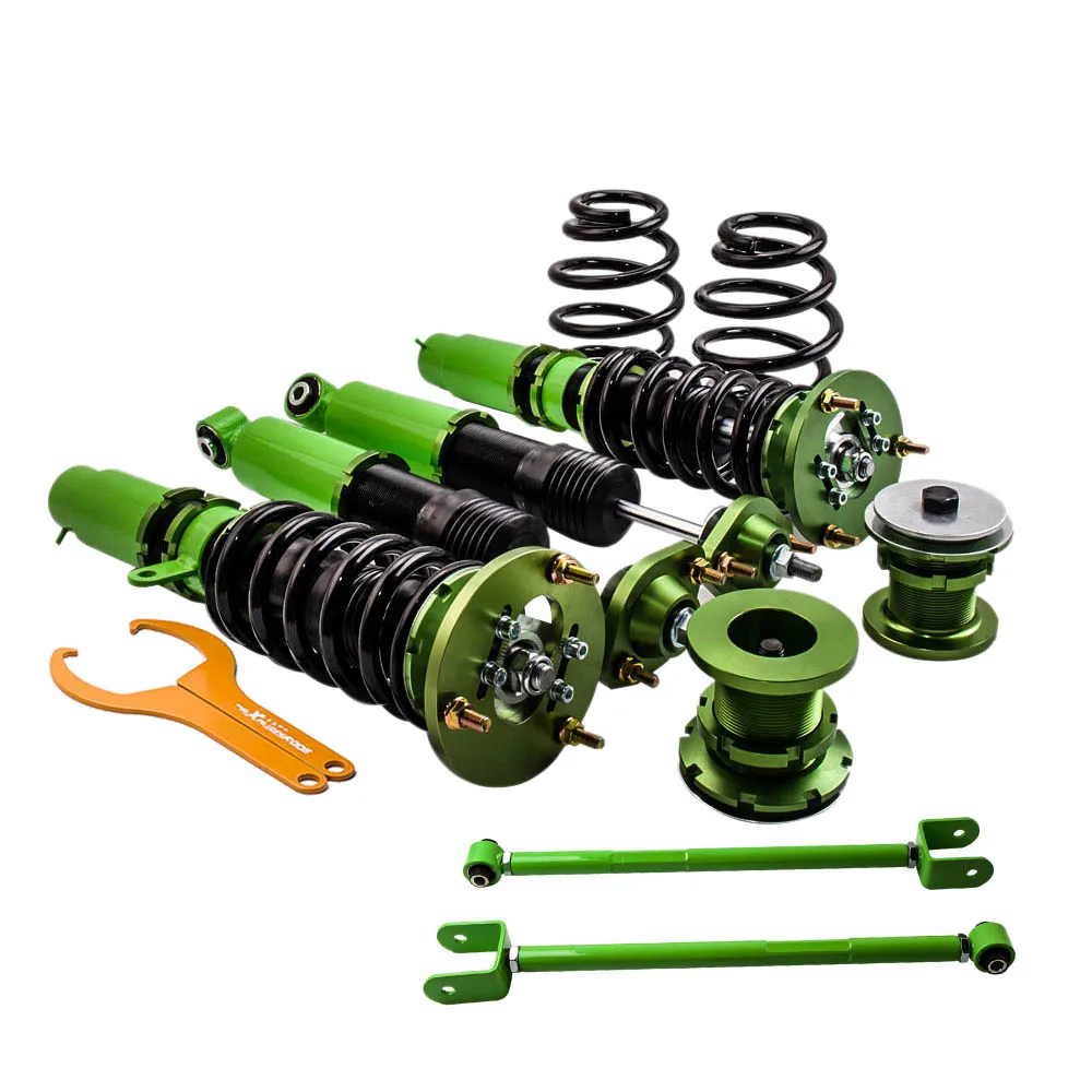 

Coilovers Suspension Kits for BMW E46 3 Series 320i 323i 323Ci 325Ci Shock Strut Adjustable Mount Coil Springs + 2 control arms