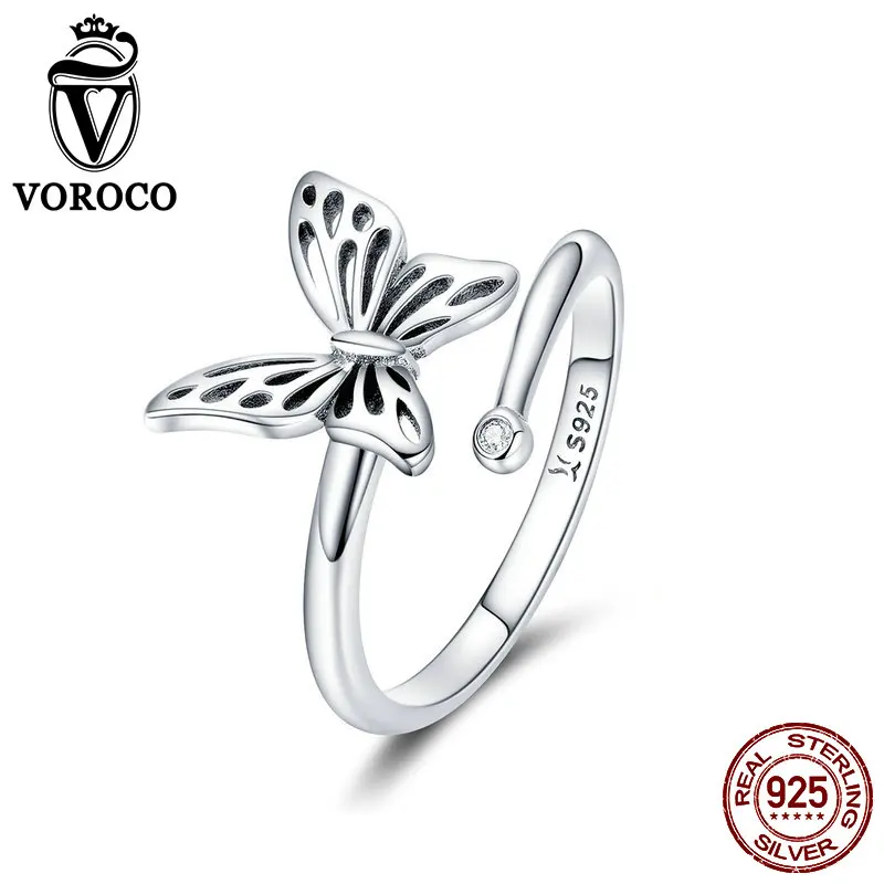 Schmuck & Zubehör GroßZüGig 2018 Voroco Echtem 925 Sterling Silber Schmetterling Dreamrings Für Frauen Hochzeitstag Schmuck Fein Chic Geschenk Bkr448 Ein GefüHl Der Leichtigkeit Und Energie Erzeugen