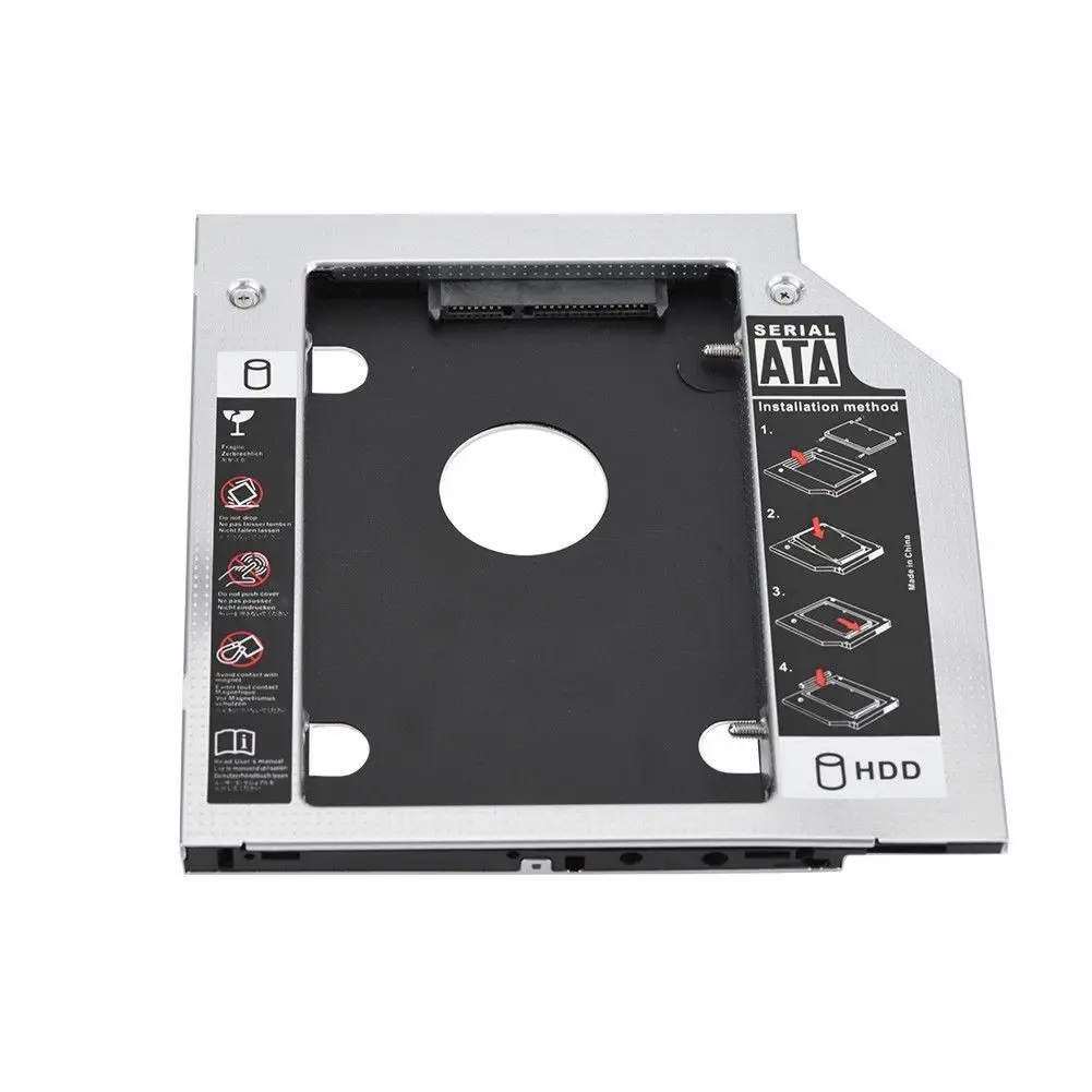 

Universal 9 mm SATA to SATA SSD HDD Hard Drive Caddy Bracket DVD-ROM CD Optical Bay Tray