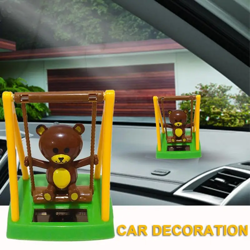 Автомобильный орнамент на солнечных батареях, танцующий встряхиватель, милые животные, танцор, автомобиль, качающаяся голова, кукла для забавных детей, подарок