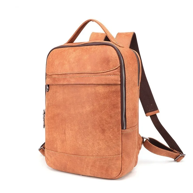 

New Rucksack Men Laptop Genuine Leather Backpack Men Shoulder Bag Men Backpacks Laptop Large Capacity Backpack Mochila Masculina