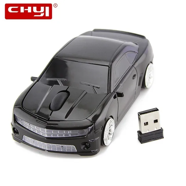 Special Offers CHYI Sports Car Shaped Wireless Mouse 2.4G USB Receiver Optical Cordless Gaming Mice for PC Laptop Computer Gift Game Mause