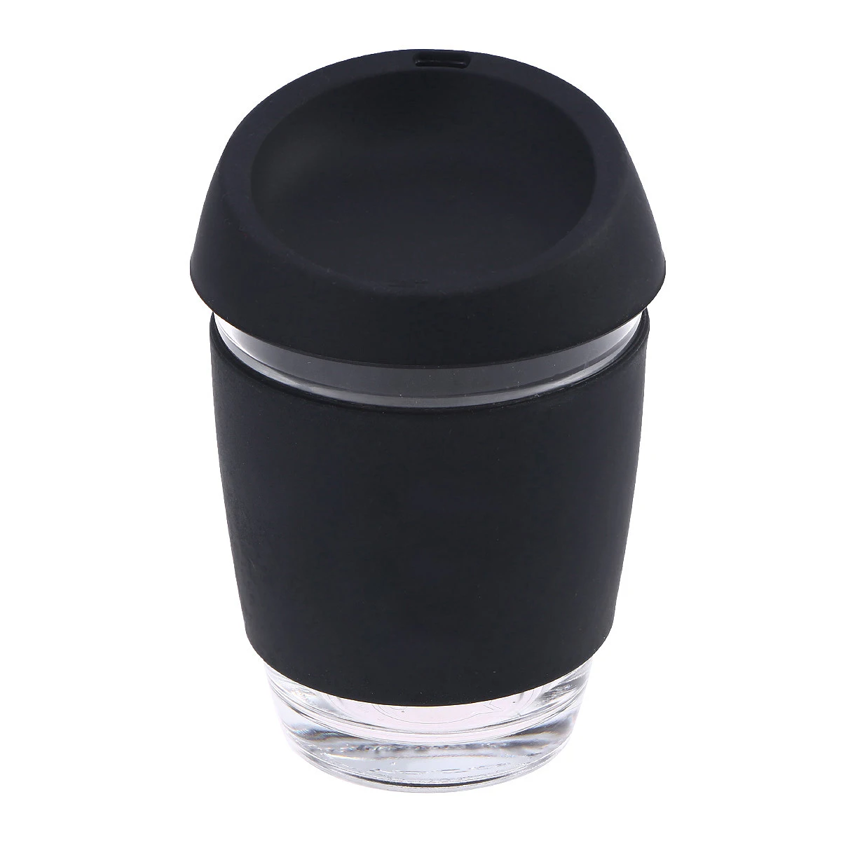 Люда стеклянная кофейная кружка дорожная кофейная чашка с силиконовой крышкой и рукава (12 Oz черный)