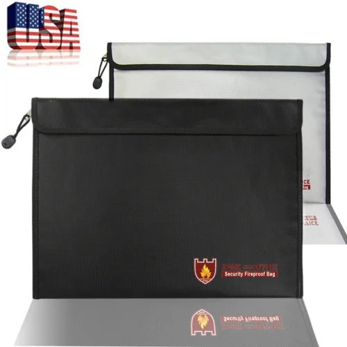 

Fire Resistant Document Envelope Bag Fireproof Protection Bag New Legal Size Filing Products