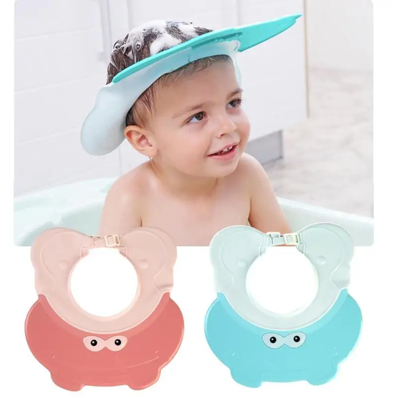 

Protection Soft Cap for Shower and Bath Time Safety Elastic Shampoo Cap Baby Shower Caps Adjustable Bath Wash Hair Shield Hat