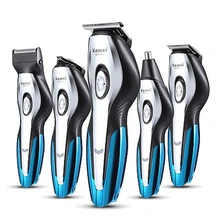 Лучший Kemei 11 в 1 Профессиональная электрическая машинка для стрижки волос триммер Стрижка бритва борода бритва Инструменты для укладки перезаряжаемый триммер для носа