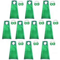 Y.O/специальный однотонный зеленый костюм, накидки супергероя с масками, костюм на День Благодарения для мальчиков, школьные комплекты на