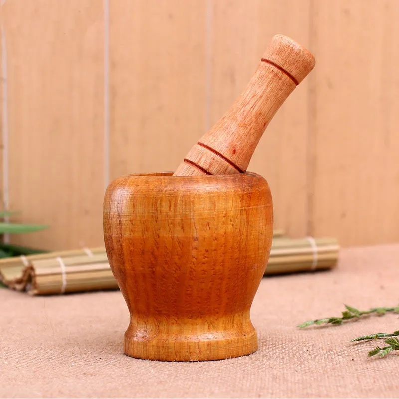 Manual Wooden Garlic Device Mills Garlic Press Tool Mash Garlic