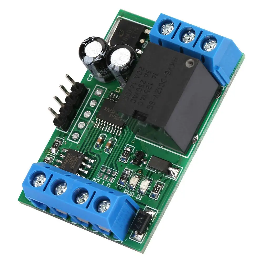 

DC 12V 1 Channel RS485 MODBUS RTU Serial Port Multi-function Relay Module PLC Controller Plastic