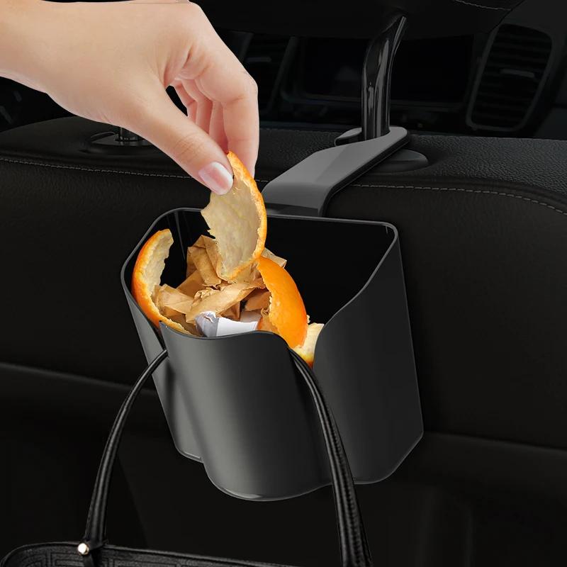 

Multifunction Universal Car Trash Garbage Can & Back Seat Headrest Hooks Holder inside car styling