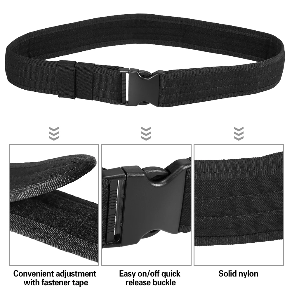 2.1IN Heavy Duty Tactical Belt Quick Release Buckle Adjustable Hunting