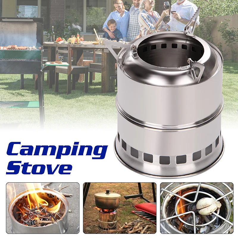 Mini Portable Outdoor Camping Stainless Burning Solidified