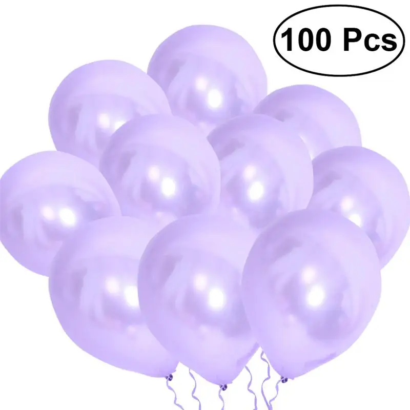 

100 Pcs Latex Balloon Lavender Delicate Decorative Party Festival Balloon for Kids Play Decoration Anniversary Ceremony