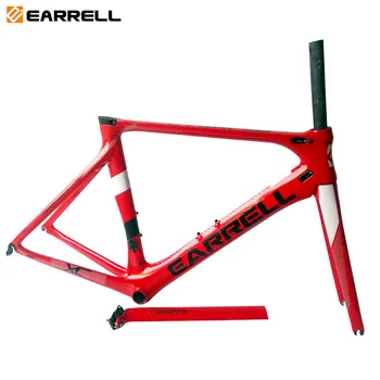 

EARERLL Carbon Road Frame Di2&Mechanical Carbon Frame Bicycle Road Bike Frame Racing Bike Frame Fork+Seatpost+Headset 50/53/56CM
