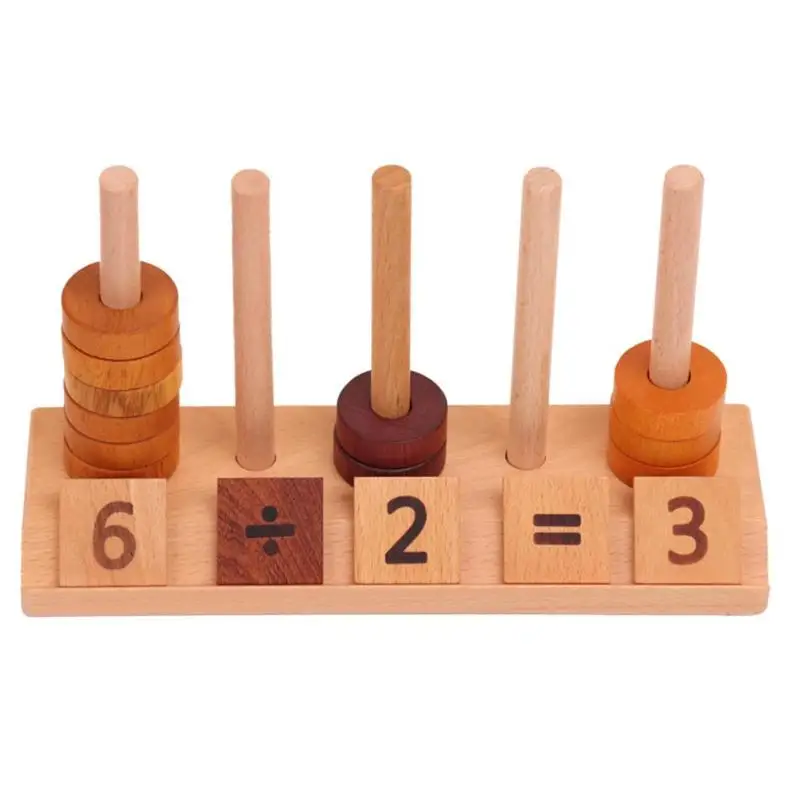 

Montessori Toys Math Educational Wooden Toys for Children Early Learning Digital Beading Station Cognitive Math Toy For Children