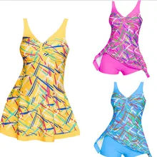 Пуш-ап бикини женский купальник ретро повязка с высокой талией купальный костюм цельный пляжный купальник плюс размер бикини 4XL