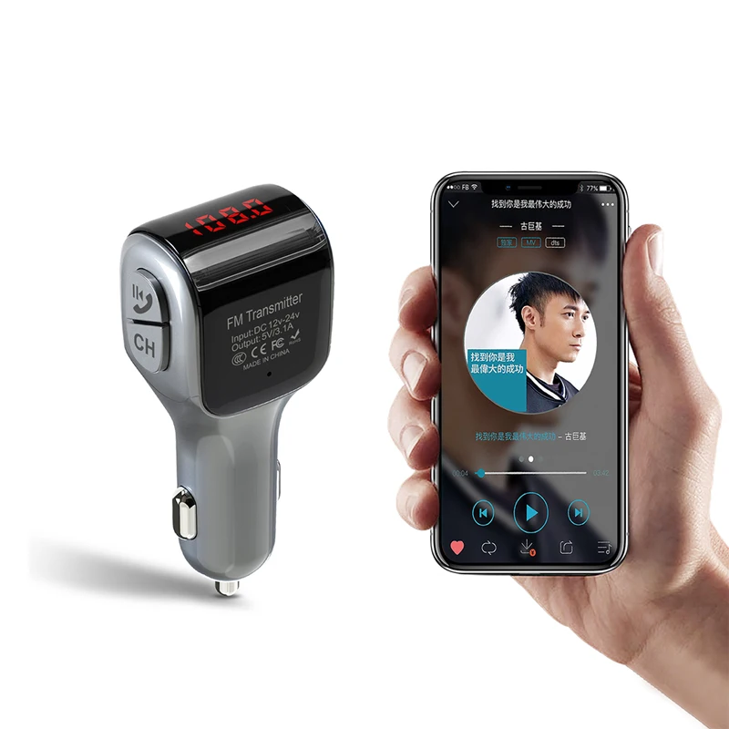 ANLUD Bluetooth 5 0 FM передатчик Комплект беспроводной связи для автомобиля MP3 плеер
