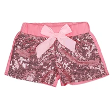 CANIS/ г. Новые Вечерние блестящие шорты с бантом для маленьких девочек детские летние От 1 до 3 лет