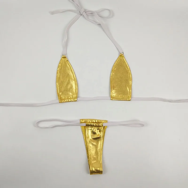 Женский сексуальный микро-каплевидный бикини купальник из двух частей набор Дамский Мини-купальник пляжная одежда для купания экзотическое белье подарки