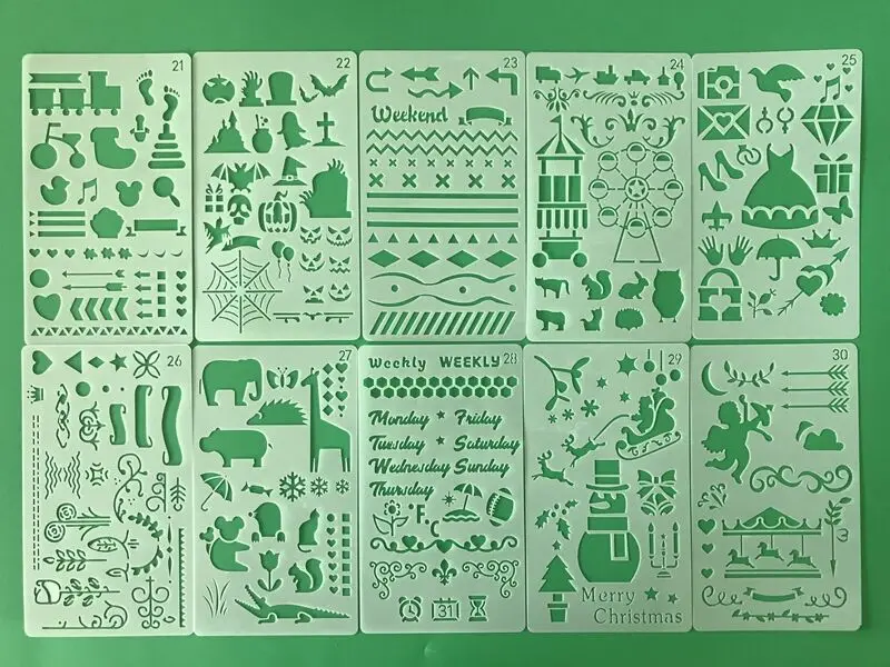 Hollow Handbook Painting Template Account Book Personality Drafting Mold DIY Manual Drawing Set