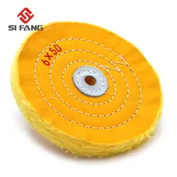 6 "хлопковый полировальный круг для верстачный шлифовальный станок полировка колеса для буфера полировщик