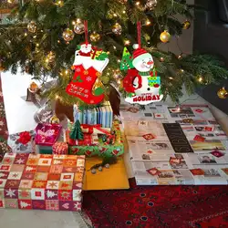 Елочные украшения небольшой подвесные открытки Рождественский подарок подвеска в виде жетона благодарность, приветствие Рождественская