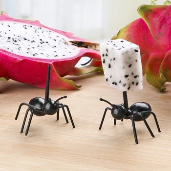 

12 piece/set Reusable Ant Fruit Fork Fruit Fork Multiple Use Tableware Cute Style Snack Cake Dessert Forks