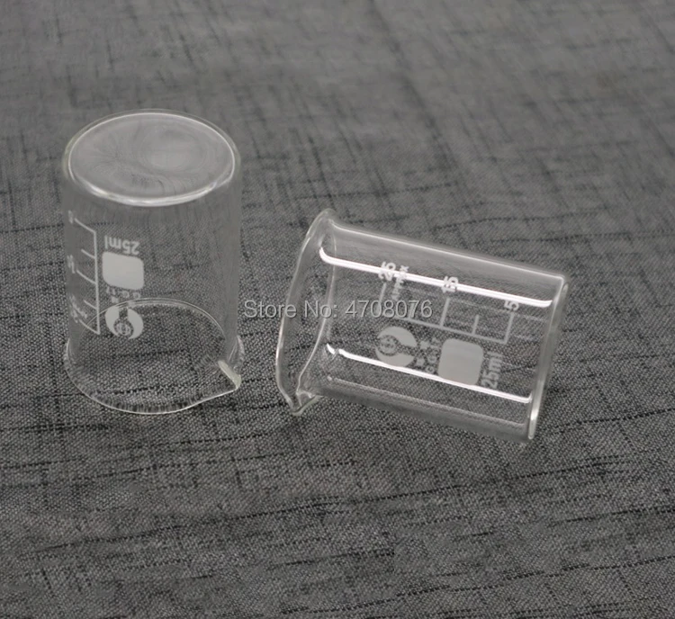 

Pyrex Beaker borosilicate glass Lab glassware chemical measuring cup flat bottom for scientific test 50,150,250,300ml 4pcs/set