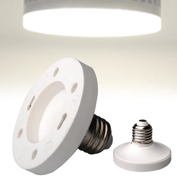 

E27 To GX53 Home Use Universal Base Bulb Adapter Lamp Holder Conversion Flame Retardant PBT Indoor Easy Install Bracket #2