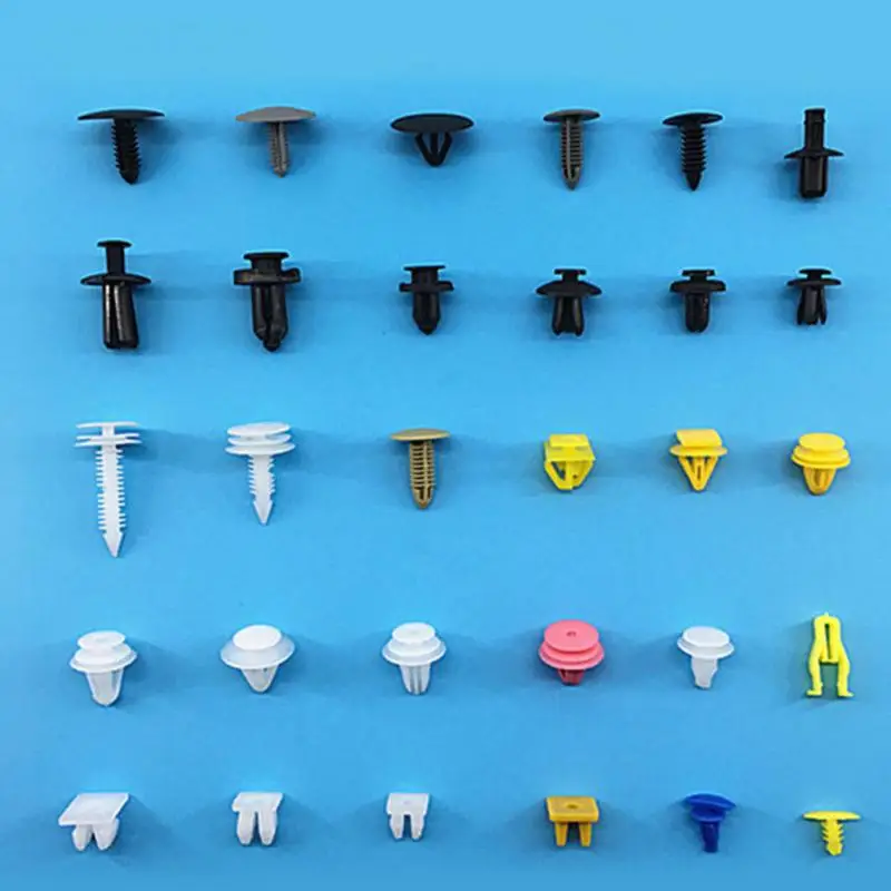 

2018 new 50Pcs Car Bumper Fastener 1-4cm Hole Rivet Retainer Push Engine Bonnet Auto Door Trim Panel Clip Fastener colorful