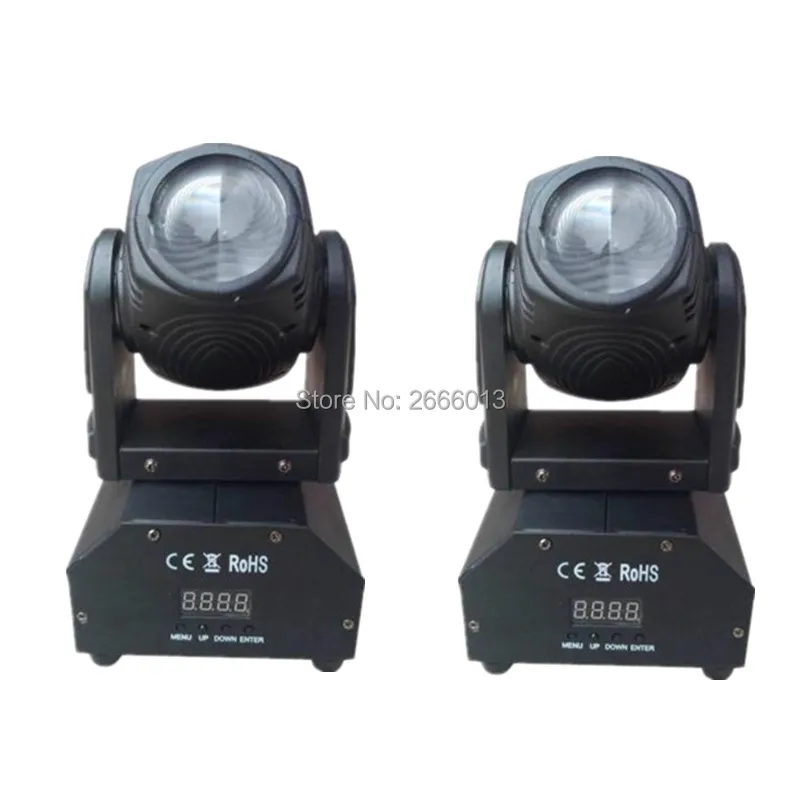 

2pcs/lot RGBW Mini 10W Beam LED Moving Head Light/ High Power 10W 4in1 LED Strong Beam Stage Lights Party Disco DJ Spot Lighting