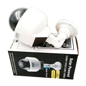 

Fake Dummy Camera With Red LED Light & Warning Sticker Waterproof Fake Security Dome Camera Solar Camera Sucurity Home